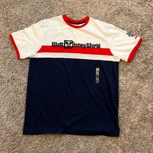 Brand new! Mens L Disney Store Mickey red, white, & blue tee. Very well made.
